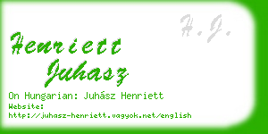 henriett juhasz business card